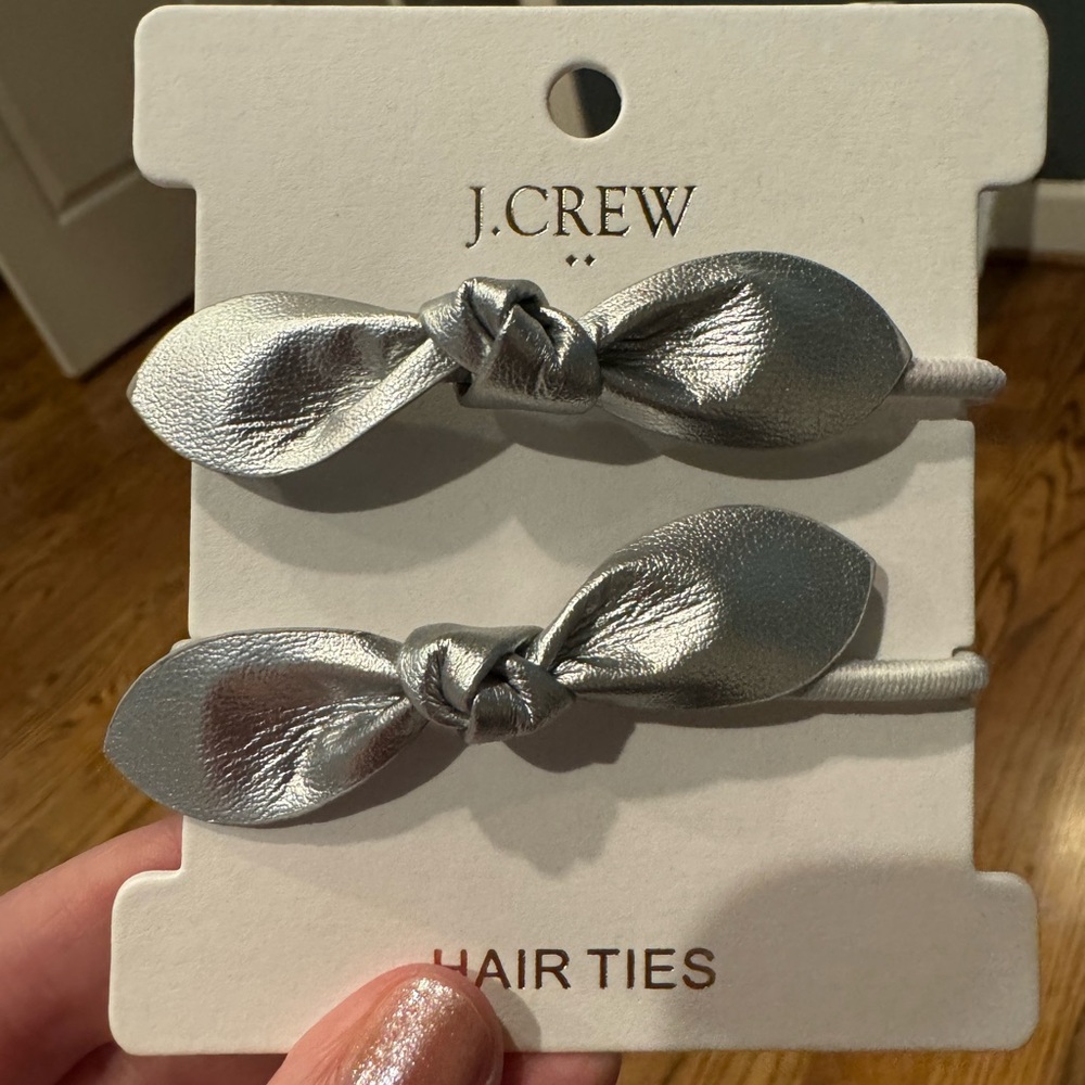 Jcrew faux leather hair ties
